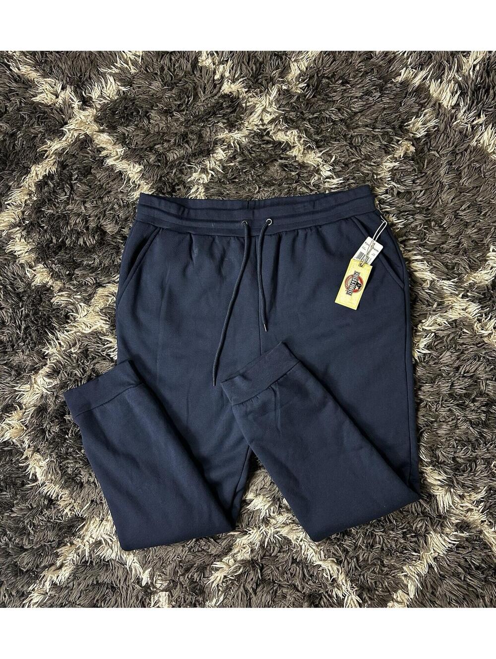 Field & Forest Men's XL Joggers Navy Blue Sherpa Lined Fleece Sweatpants NWT